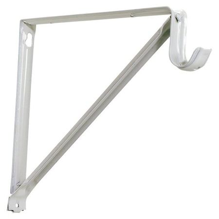 Knape & Vogt Knape & Vogt John Sterling White Steel Shelf/Rod Bracket 16 Ga. 11 in. L 150 lb RP-0044-BWT